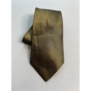 Marzotto Solid Bronze/Gold Pattern Silk Blend Made in Italy Tie NWOT T-0925